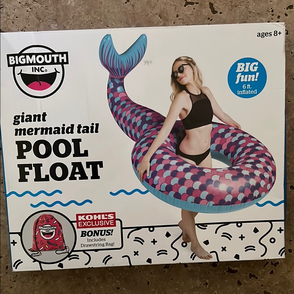BigMouth Purple Giant Mermaid Tail Pool Float